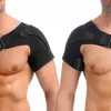 Two men wearing black shoulder braces against a white background. Anteprima dell’immagine prodotto