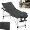 UISEBRT Professionele, inklapbare massagetafel in zwart – Productafbeelding-voorbeeld 1
