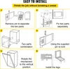 A set of diagrams illustrating the installation steps for a Murphy bed spring mechanism. Produktbild-Vorschau