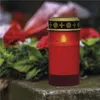 LED hřbitovní svíčka červená, 2x C, venkovní i vnitřní, teplá bílá, senzor Náhled obrázku produktu