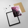 Gerahmtes Poster - Schwarzer Rahmen - See Rosa Bäume - Produktbild-Vorschau 4