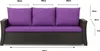 Cuscini per divano da giardino - Seduta 160x60x7, schienale Anteprima dell’immagine prodotto 7