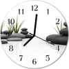 Glasuhr Wanduhr Küchenuhr Echt-Glas 30fi cm Steine Spa weiß Produktbild-Vorschau 1