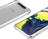 A clear protective case for a Samsung Galaxy A80 phone, shown from two angles. Anteprima dell’immagine prodotto