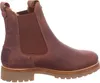 A side view of a brown leather Chelsea boot with a fur lining. Produktbild-Vorschau