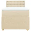 Boxspringbett mit Matratze Creme 90x190 cm Stoff Produktbild-Vorschau 4