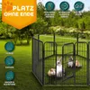 TRESKO® Welpenlaufstall 80 cm hoch mit Dach & Erdankern | Produktbild-Vorschau 6