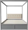 Letto a baldacchino Sweiko140x200 cm con ampi cassetti e Anteprima dell’immagine prodotto 16
