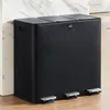 CASABEL Poubelle Cuisine Triple 3x20L, Acier Inoxydable Voir les images du produit 1