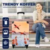 MuchoWow® Koffer Handgepäck Trolley Rollkoffer Kleine Produktbild-Vorschau 2