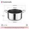 Casserole en acier inoxydable de 28 cm de diamètre, motif Voir les images du produit 4