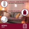 Marketing image with feature callouts for a TV stand. Produktbild-Vorschau