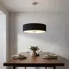 Hängeleuchte, Textilschirm, Glas satiniert, H 110 cm Produktbild-Vorschau 3