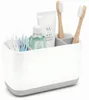 WELLHAUS Portaspazzolini da denti, bianco e grigio, con 5 Anteprima dell’immagine prodotto 2