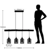 Lindby Hängeleuchte Elrond, 116 cm, schwarz, 4-flammig, Produktbild-Vorschau 6
