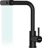 Schwarz Wasserhahn Küche Wasserfall Hochdruck Armatur 3 Produktbild-Vorschau 1