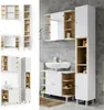 Badmöbel-Set Vicco Aquis Weiß 3 Teile, mit Hochschrank, Produktbild-Vorschau 2