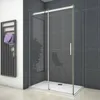 150X195cm Duschabtrennung Schiebetür Duschkabine Duschwand Produktbild-Vorschau 1