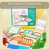 Montessori Holz Stäbchen & Ringe Puzzle – Lernspielzeug ab Produktbild-Vorschau 1