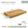 holz4home® Wandregal ohne Baumkante 40 cm Länge, Natur Produktbild-Vorschau 6