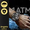 A person's wrist wearing a smartwatch, with water splashing around. Podgląd zdjęcia produktu