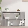Libreria grigia Sonoma 100x24x63 cm in materiale ligneo Anteprima dell’immagine prodotto 3