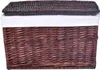 Panier à linge en osier - brun 105 L Voir les images du produit 1