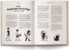 A book open to a page with text and illustrations about party tips. Produktbild-Vorschau