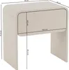 A beige nightstand with dimensions shown. Anteprima dell’immagine prodotto