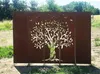 Edelrost 5er Set Sichtschutz Motiv Baum mit Blanko 165 cm x Produktbild-Vorschau 4