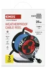 Počasí odolný prodluž. kabel na bubnu 25 m / 4 zásuvky / modrý / PVC / 230 V / 1,5 mm2 Náhled obrázku produktu