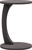 A dark gray C-shaped side table with a round top and base, shown against a white background. Produktbild-Vorschau