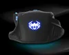 A black gaming mouse with blue LED lighting and a spider logo. Produktbild-Vorschau