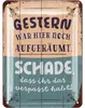 LANOLU Retro Blechschild 'Gestern war hier aufgeräumt', Produktbild-Vorschau 1