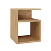 A wooden nightstand with two open shelves, shown against a white background. Podgląd zdjęcia produktu