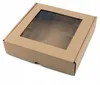 25x25x5 cm Box mit Fenster quadratisch Eco braun - 5er Set Produktbild-Vorschau 1
