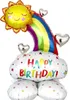 Ballon en plastique debout, soleil avec arc-en-ciel Happy Voir les images du produit 1