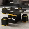 Merax Table basse réglable en hauteur avec 4 tabourets, Voir les images du produit 6