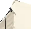 A close-up view of the corner of a cream-colored tent or canopy, showing a metal ring and black rope detail. Náhled obrázku produktu