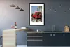 MuchoWow® Gerahmtes Poster Eine rote Straßenbahn befördert Produktbild-Vorschau 5