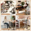 HOMCOM Rollhocker höhenverstellbar Drehhocker Drehbar Salon Produktbild-Vorschau 8