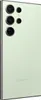 A close-up, angled view of the back of a light green smartphone, showing the camera array and the Samsung logo. Voir les images du produit
