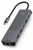 Rapoo USB-C Multiport Adapter 6-in-1, grau Produktbild-Vorschau 3
