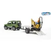 bruder Land Rover Defender  mit Mini-Bagger , Maßstab 1:16 Produktbild-Vorschau 7