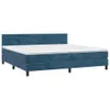 vidaXL Boxspringbett mit Matratze & LED Dunkelblau 200x200 Produktbild-Vorschau 5