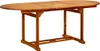 A wooden oval dining table on a white background. Náhled obrázku produktu