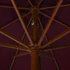 vidaXL Parasol avec mât en bois 330 cm rouge bourgogne Voir les images du produit 3