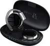 A pair of black wireless earbuds with a charging case. Náhled obrázku produktu