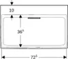 Geberit 505035001 ONE Waschtisch 75x48,4 cm, Abg.horiz. Produktbild-Vorschau 3