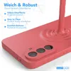 A pink phone case with a liquid-like substance pouring onto it, highlighting its texture and features. Produktbild-Vorschau